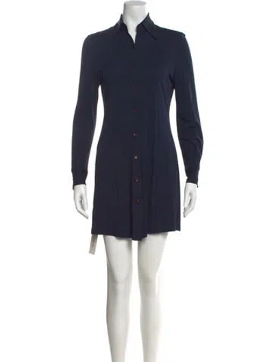 Pre-owned Bergdorf Goodman Mini Dress In Blue