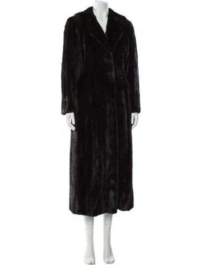 Pre-owned Bergdorf Goodman Mink Fur Coat In Black