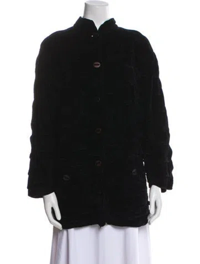 Pre-owned Bergdorf Goodman Mock Neck Sweater In Blue