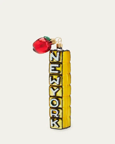 Bergdorf Goodman New York Christmas Ornament In Yellow