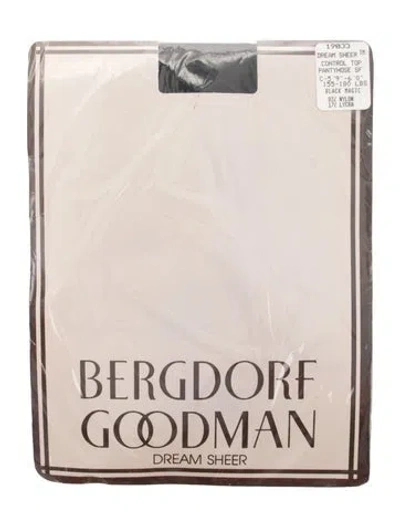 Pre-owned Bergdorf Goodman Nylon Blend Stockings In Black