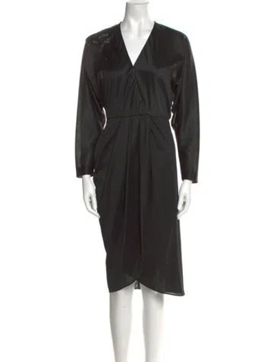 Pre-owned Bergdorf Goodman Nylon Midi Length Dress In Black