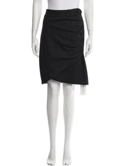 Pre-owned Bergdorf Goodman Patterned Mini Skirt In Black