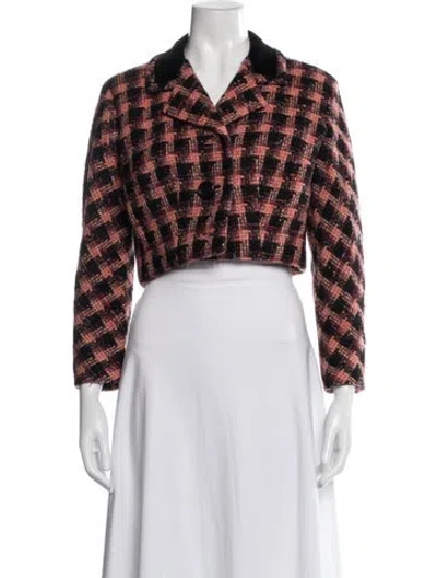 Pre-owned Bergdorf Goodman Plaid Print Jacket In Multi