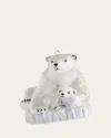Bergdorf Goodman Polar Bear With Baby Christmas Ornament In White