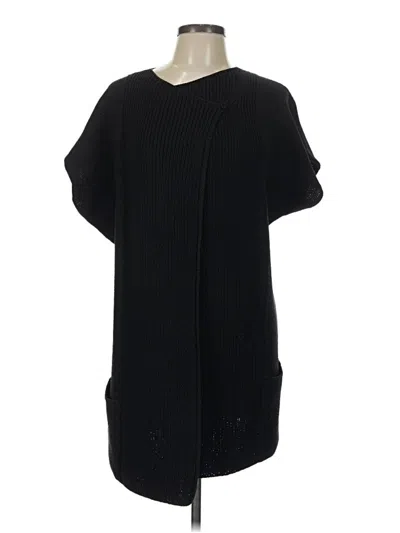 Pre-owned Bergdorf Goodman Poncho In Black