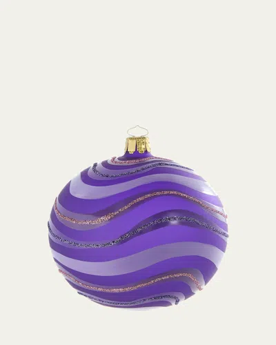 Bergdorf Goodman Pop Art Welle Ball Christmas Ornament In Purple
