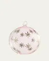 Bergdorf Goodman Purple Platinum Stars Christmas Ornament In Pink