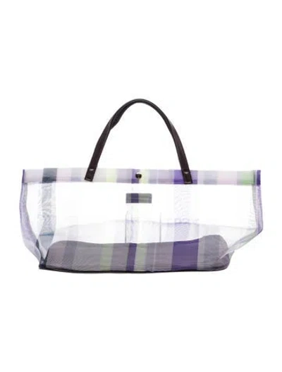 Pre-owned Bergdorf Goodman Pvc Tote In Purple