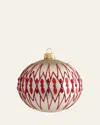 Bergdorf Goodman Red Glitter & Matte Champagne Ball Ornament In Multi