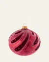 Bergdorf Goodman Red Ice Ball Ornament In Red