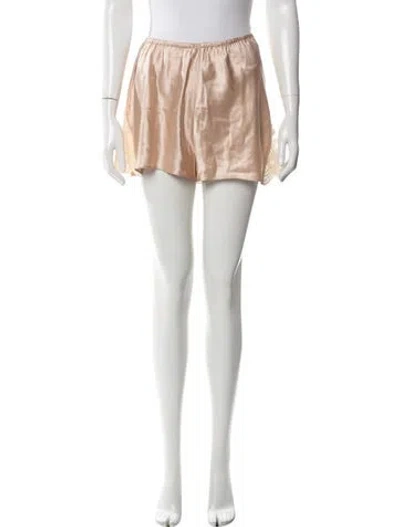 Pre-owned Bergdorf Goodman Silk Lace Trim Embellishment Nightgown In Neutral