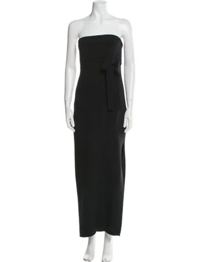 Pre-owned Bergdorf Goodman Silk Long Dress In Black