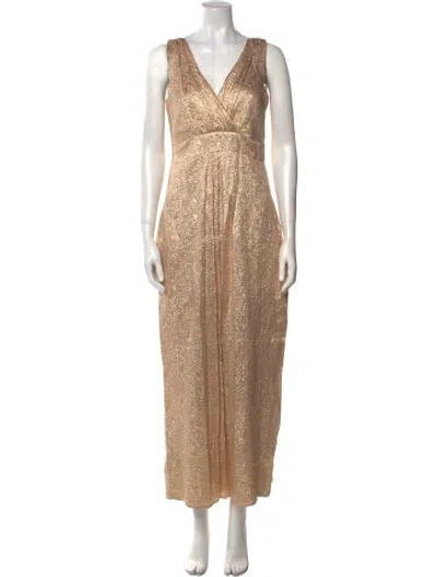 Pre-owned Bergdorf Goodman Silk Long Dress In Neutral