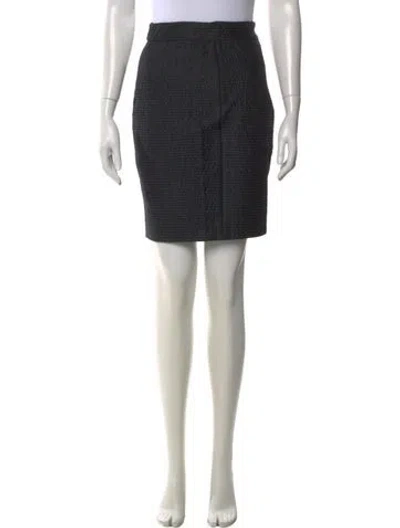 Pre-owned Bergdorf Goodman Silk Mini Skirt In Black