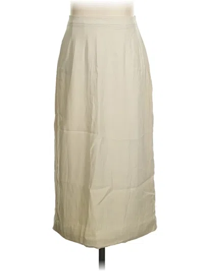Pre-owned Bergdorf Goodman Silk Skirt In Ivory