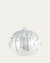 Bergdorf Goodman Silver Rain Ball Ornament In White