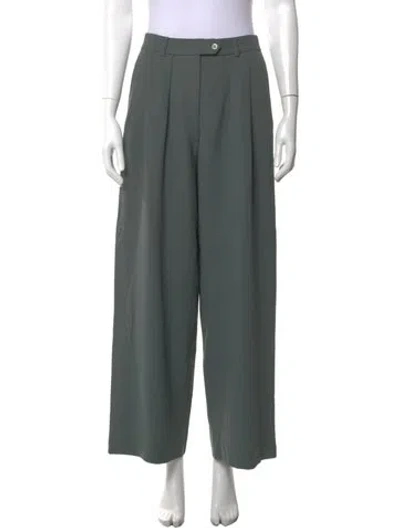 Pre-owned Bergdorf Goodman Skinny Leg Pants In Green