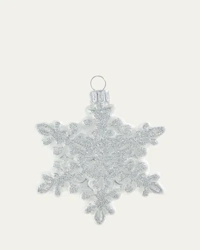 Bergdorf Goodman Snowflake Christmas Ornament In White