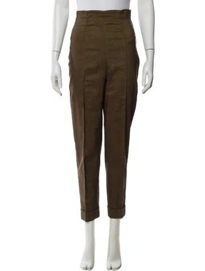Pre-owned Bergdorf Goodman Straight Leg Pants In Brown