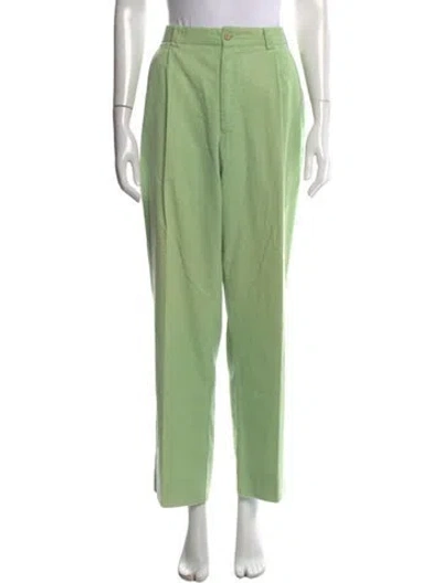 Pre-owned Bergdorf Goodman Straight Leg Pants In Green