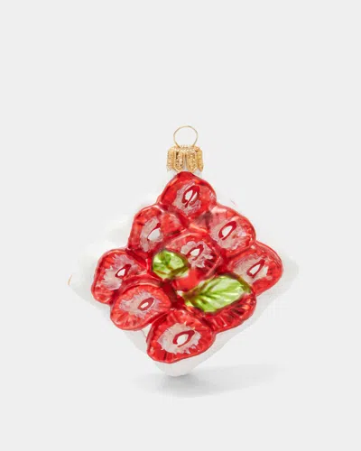 Bergdorf Goodman Strawberry Short Cake Christmas Ornament In Red