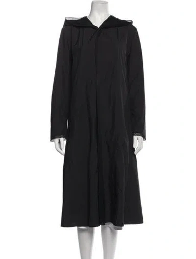 Pre-owned Bergdorf Goodman Striped Coat In Blue