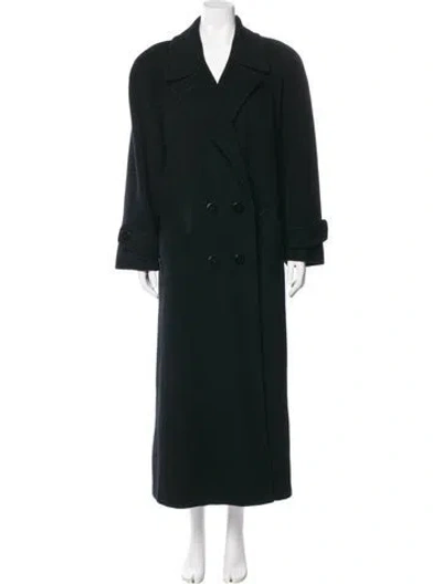 Pre-owned Bergdorf Goodman Trench Coat In Black
