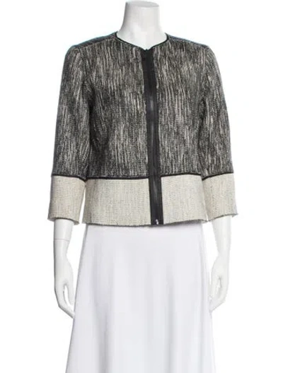 Pre-owned Bergdorf Goodman Tweed Pattern Evening Jacket In Multi