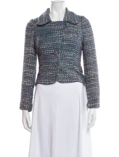 Pre-owned Bergdorf Goodman Tweed Pattern Evening Jacket In Multi