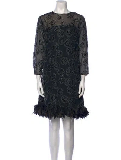 Pre-owned Bergdorf Goodman Vintage Knee-length Dress In Black