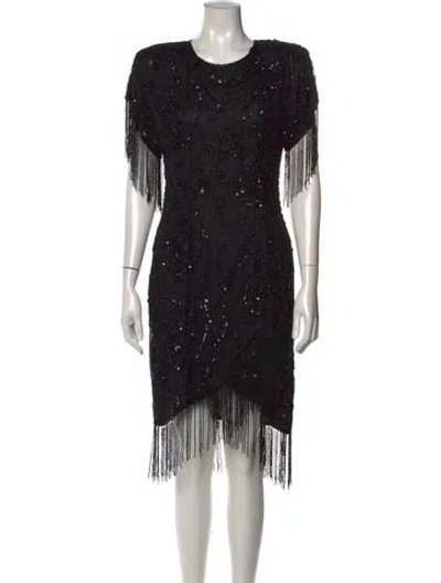 Pre-owned Bergdorf Goodman Vintage Knee-length Dress In Black