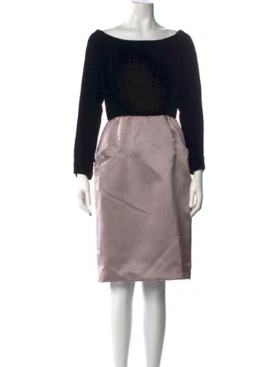 Pre-owned Bergdorf Goodman Vintage Knee-length Dress In Black