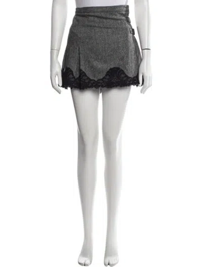 Pre-owned Bergdorf Goodman Vintage Mini Skirt In Black