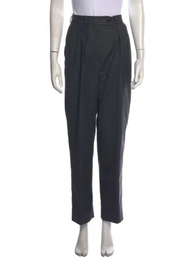 Pre-owned Bergdorf Goodman Vintage Straight Leg Pants In Grey