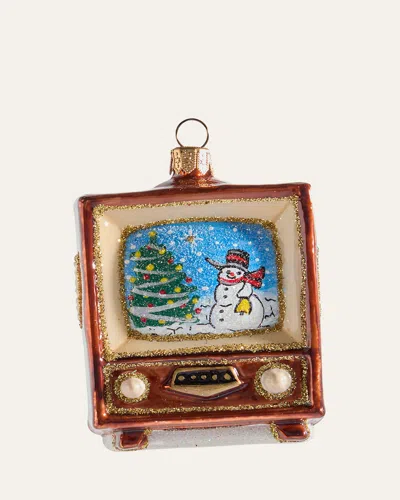 Bergdorf Goodman Vintage Tv Christmas Ornament In Multi