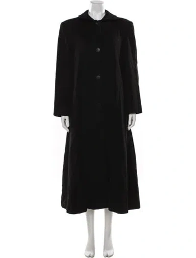Pre-owned Bergdorf Goodman Vintage Wool Coat In Black