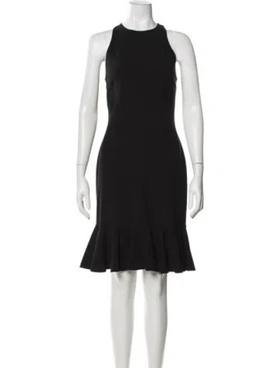 Pre-owned Bergdorf Goodman Virgin Wool Mini Dress In Black