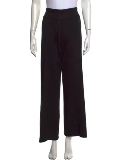 Pre-owned Bergdorf Goodman Wide Leg Pants In Black