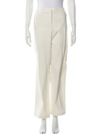 Pre-owned Bergdorf Goodman Wide Leg Pants In Neutral