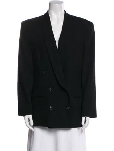 Pre-owned Bergdorf Goodman Wool Blazer In Black