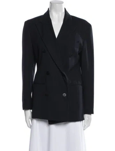 Pre-owned Bergdorf Goodman Wool Blazer In Blue