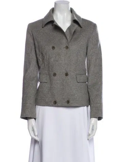 Pre-owned Bergdorf Goodman Wool Blazer In Gray