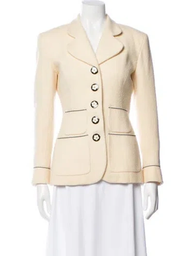 Pre-owned Bergdorf Goodman Wool Blazer In Neutral
