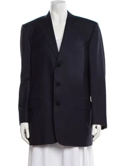 Pre-owned Bergdorf Goodman Wool Blazer In Purple