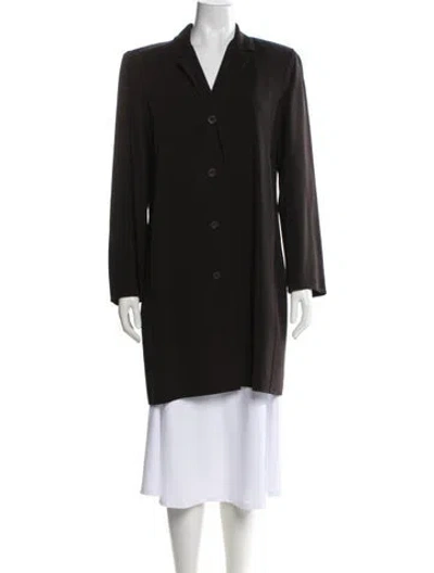 Pre-owned Bergdorf Goodman Wool Coat In Black