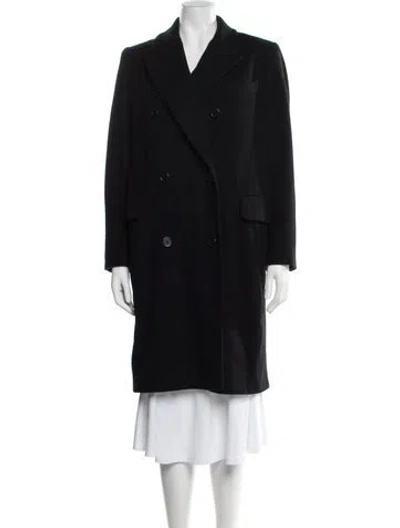 Pre-owned Bergdorf Goodman Wool Coat In Black