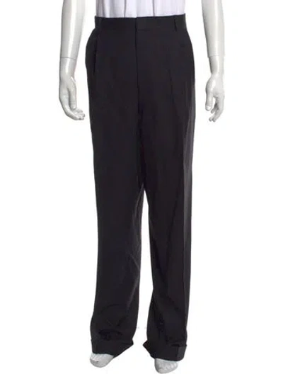 Pre-owned Bergdorf Goodman Wool Dress Pants In Black