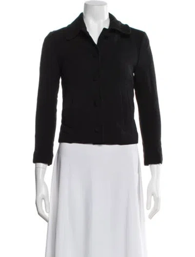 Pre-owned Bergdorf Goodman Wool Jacket In Black
