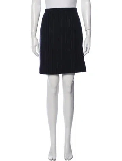 Pre-owned Bergdorf Goodman Wool Mini Skirt In Black